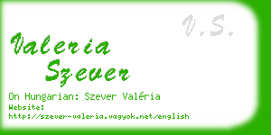 valeria szever business card