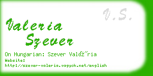 valeria szever business card